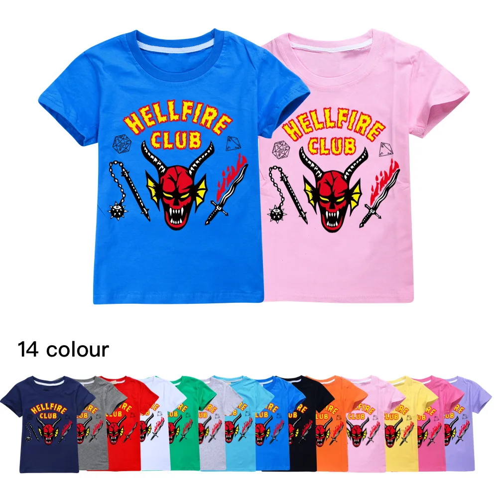 

Stranger Things 4 T Shirt Boys Girls Sweatshirt Aesthetic Graphic Hellfire Club Tshirts Unisex Funny Tee Kids Eleven Tops Summer