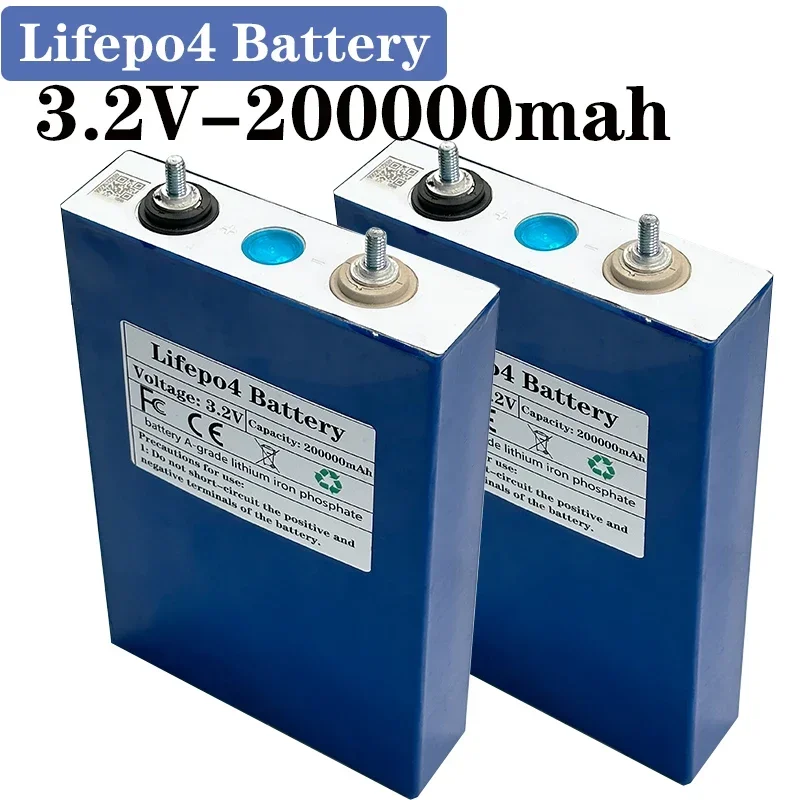 3.2v 200Ah Lifepo4 Battery Grade A Lithium Iron Phosphate for 12v Campers Golf Cart Off-Road Solar Wind Yacht
3.2v 200Ah Lifepo4 Battery Grade A Lithium Iron Phosphate for 12v Campers Golf Cart Off-Road Solar Wind Yacht