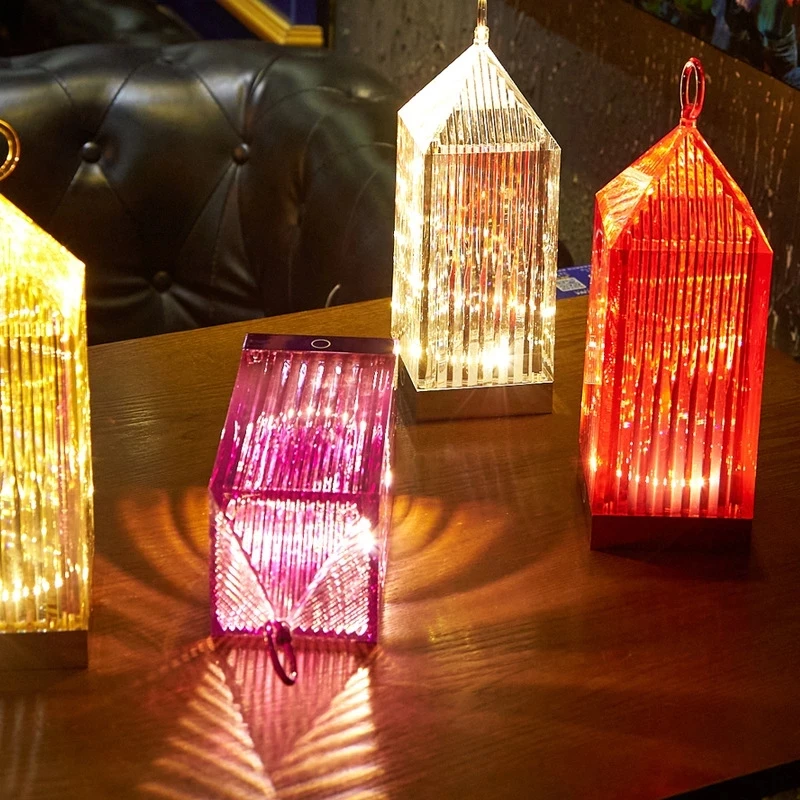 Акриловая Хрустальная настольная лампа Kartell, дизайнерская USB перезаряжаемая лампа-фонарик, Ресторанный стол, разноцветные декоративные ночники
Акриловая Хрустальная настольная лампа Kartell, дизайнерская USB перезаряжаемая лампа-фонарик, Ресторанный стол, разноцветные декоративные ночники