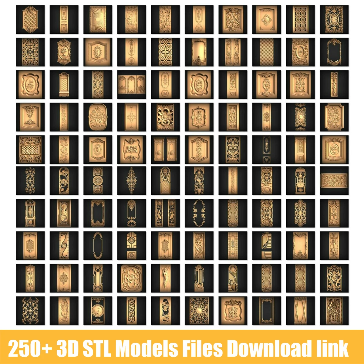 250 + двери и элементы 3D модели STL для ЧПУ маршрутизатора гравировка и рельефная 3D-печать поддержка ZBrush Artcam Aspire Cut3D
250 + двери и элементы 3D модели STL для ЧПУ маршрутизатора гравировка и рельефная 3D-печать поддержка ZBrush Artcam Aspire Cut3D