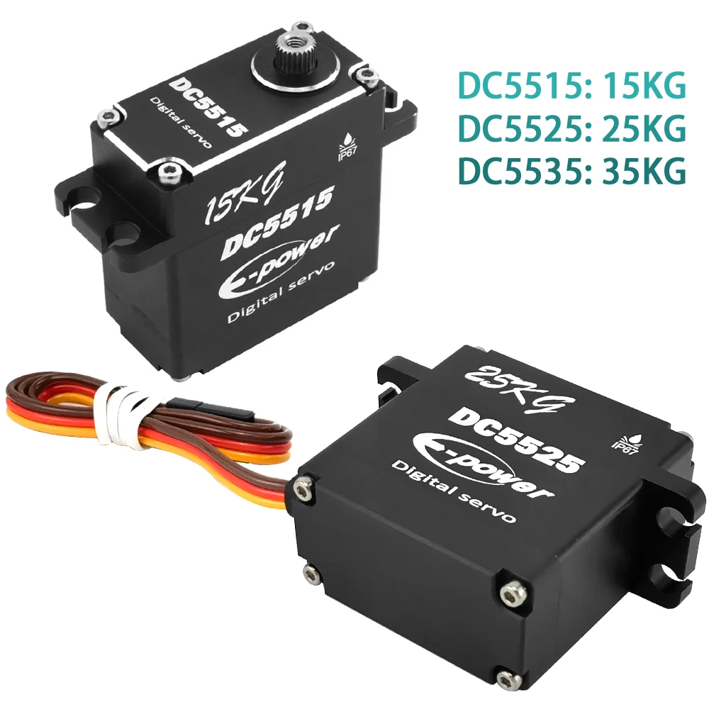 EP Waterproof Digital Servo 15KG 25KG 35KG RC Motor Metal Gear Servo for Arduino Traxxas trx4 Scx10 1/8 1/10 1/12 RC Car
EP Waterproof Digital Servo 15KG 25KG 35KG RC Motor Metal Gear Servo for Arduino Traxxas trx4 Scx10 1/8 1/10 1/12 RC Car