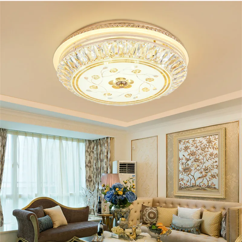luxury Golden LED crystal light ceiling crystal light lamp for living room bedroom round LED lamparas de techo with K9 crystalWF
luxury Golden LED crystal light ceiling crystal light lamp for living room bedroom round LED lamparas de techo with K9 crystalWF