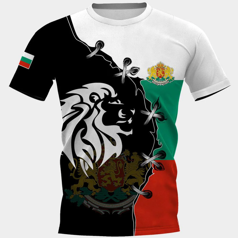 Bulgaria Men's T-Shirt National Emblem Print Summer Round Neck Short Sleeve Top Casual T-Shirt Oversized Men's Clothing
Bulgaria Men's T-Shirt National Emblem Print Summer Round Neck Short Sleeve Top Casual T-Shirt Oversized Men's Clothing