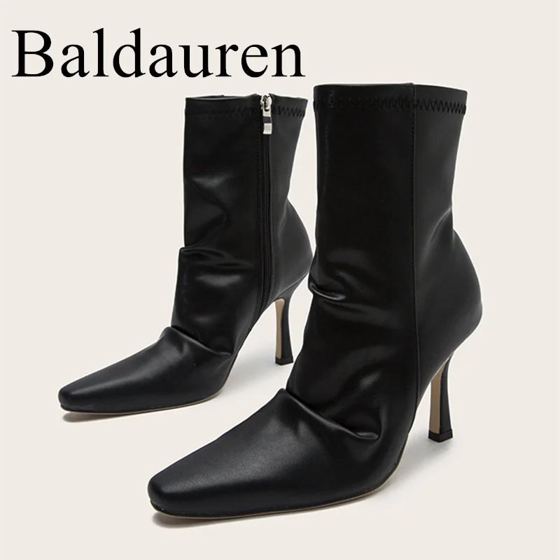 Baldauren Pointed Toe Fashion Boots Female Zipper Pleated PU Leather Mid -calf Boots Oversize Shoes Women Stiletto Chelsea Boot
Baldauren Pointed Toe Fashion Boots Female Zipper Pleated PU Leather Mid -calf Boots Oversize Shoes Women Stiletto Chelsea Boot
