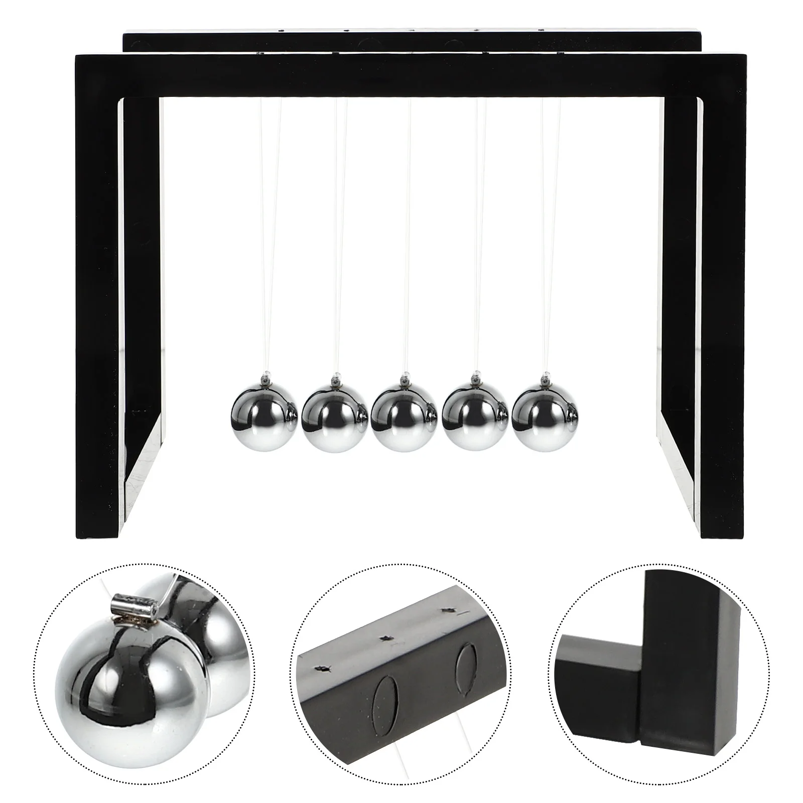 Toy Physics Desk Balance Motion Newton Metal Pendulum Cradle Perpetual Science Newtons Decoration Iron Crafts Statue Mechanics
Toy Physics Desk Balance Motion Newton Metal Pendulum Cradle Perpetual Science Newtons Decoration Iron Crafts Statue Mechanics
