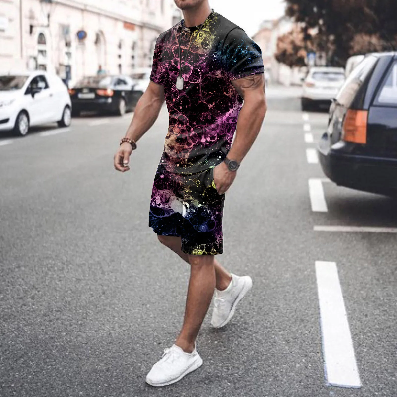 3d Print 2 Piece Suit O-neck Loose Tracksuit Short Sleeve Male Set Pocket Breathable Conjuntos Cortos Streetwear Dailywear
3d Print 2 Piece Suit O-neck Loose Tracksuit Short Sleeve Male Set Pocket Breathable Conjuntos Cortos Streetwear Dailywear