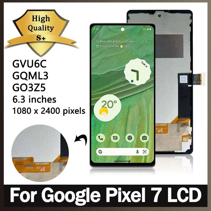 6 3-дюймовый TFT-качество для Google Pixel 7 ЖК-дисплей цифровой сенсорный экран с рамкой