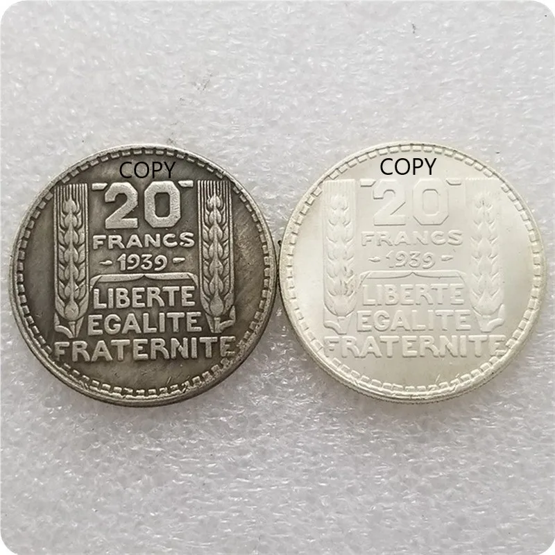 French 1939 Silver Plated Commemorative Collector Coin Gift Lucky Challenge Coin COPY COIN
French 1939 Silver Plated Commemorative Collector Coin Gift Lucky Challenge Coin COPY COIN