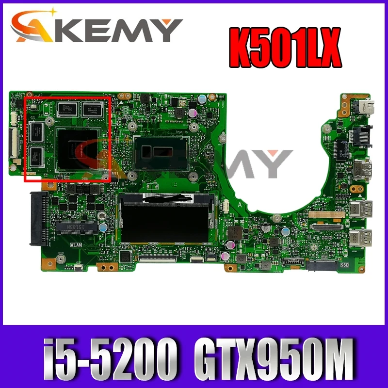 Процессор K501LX i5-5200 CPU GTX950M 2 ГБ 4 ГБ RAM Материнская плата Asus K501L K501LB K501LN A501L материнская плата для ноутбука 90NB08Q-R00040 100% тест 
Процессор K501LX i5-5200 CPU GTX950M 2 ГБ 4 ГБ RAM Материнская плата Asus K501L K501LB K501LN A501L материнская плата для ноутбука 90NB08Q-R00040 100% тест