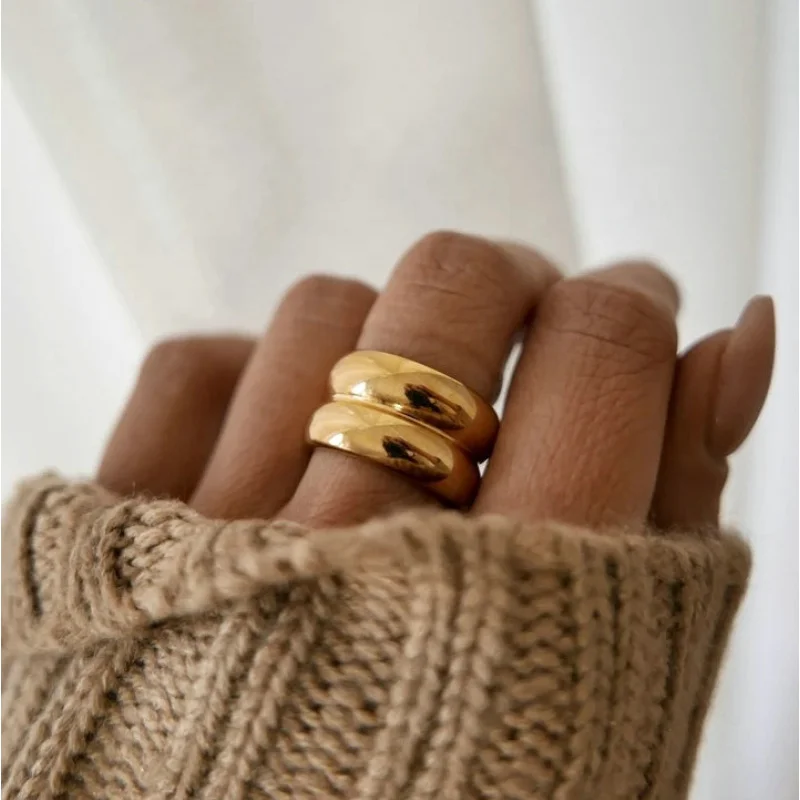 13mm Wide Stainless Steel Smooth Wedding Band Chunky Ring Gorgeous Gold Bold Ring For Ladies
13mm Wide Stainless Steel Smooth Wedding Band Chunky Ring Gorgeous Gold Bold Ring For Ladies