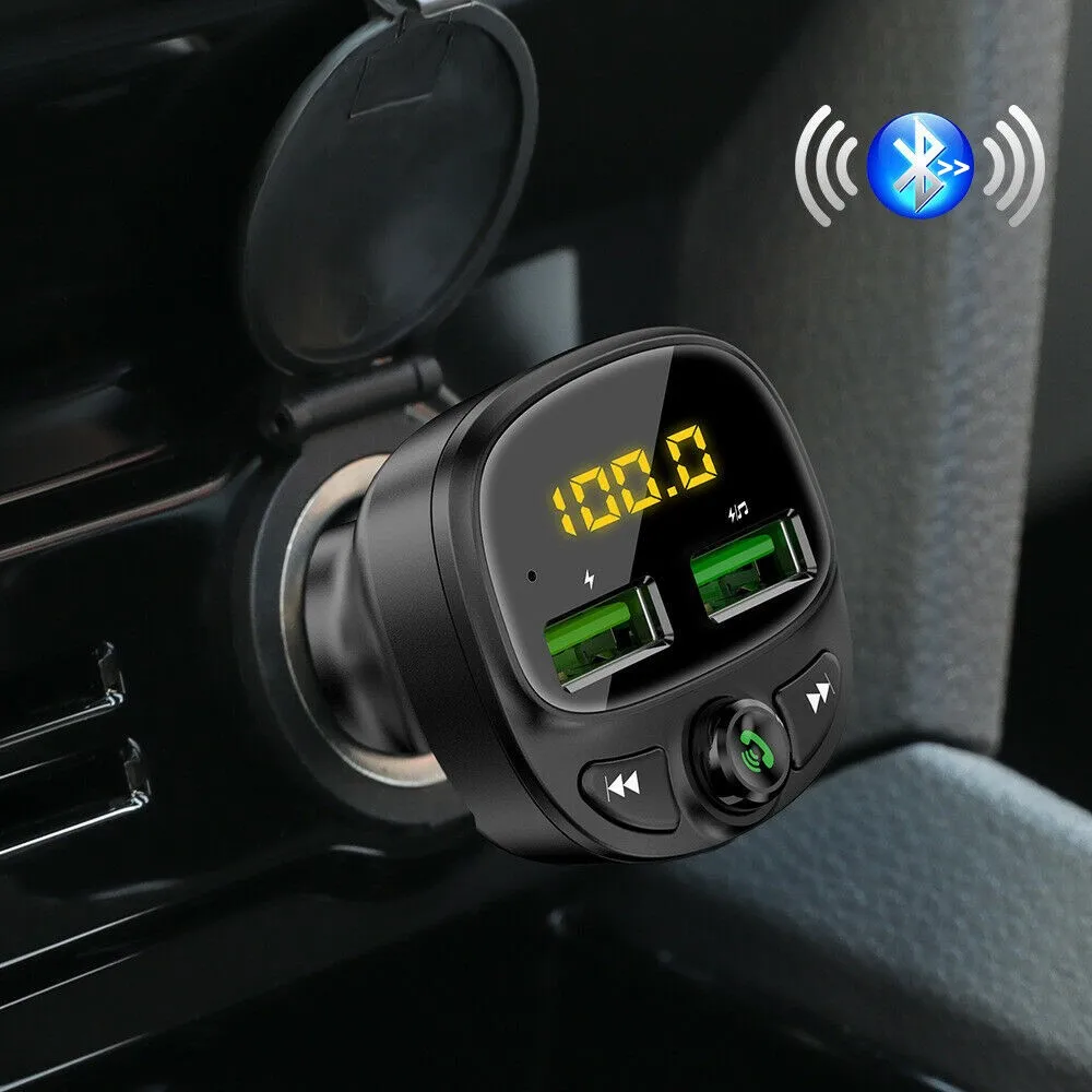Car Bluetooth 5.0 FM Transmitter Wireless Handsfree Audio Receiver Auto MP3 Player Phone Adapter Dual USB Fast Charger
Car Bluetooth 5.0 FM Transmitter Wireless Handsfree Audio Receiver Auto MP3 Player Phone Adapter Dual USB Fast Charger