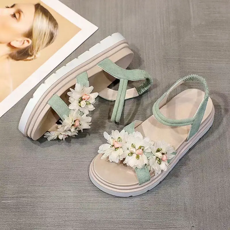 Thick-soled Sandals Rhinestone Sandals Women's Summer Outer Wear Comfortable Non-slip Flat Soft-soled Beach Roman Shoes
Thick-soled Sandals Rhinestone Sandals Women's Summer Outer Wear Comfortable Non-slip Flat Soft-soled Beach Roman Shoes