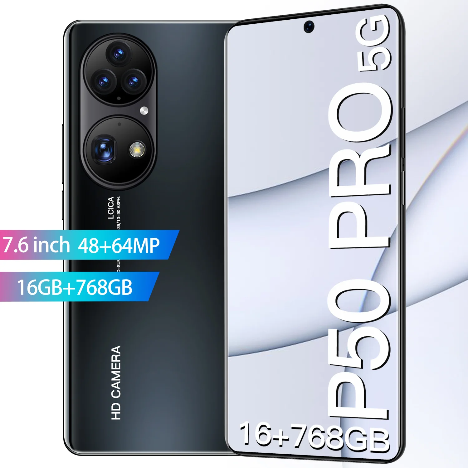 P50 Pro 7.6 Inch 16+768GB Deca Core Dual SIM+Micro SD 48+64MP 5G LTE Smart Phone MTK6889Z 6800mAh 2772*3200 Face ID Mobilephone
P50 Pro 7.6 Inch 16+768GB Deca Core Dual SIM+Micro SD 48+64MP 5G LTE Smart Phone MTK6889Z 6800mAh 2772*3200 Face ID Mobilephone
