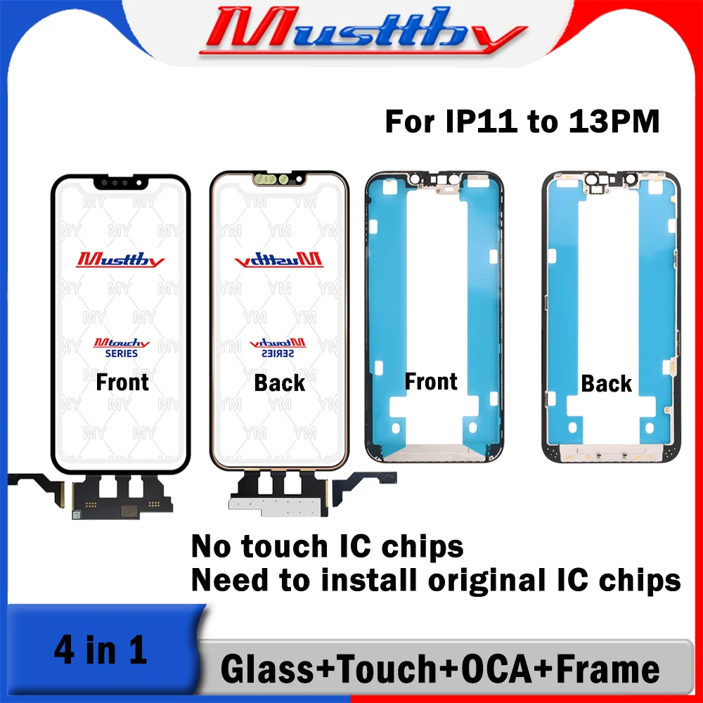 Сенсорный экран Musttby 10pc OEM NO IC, дигитайзер, сенсорная панель, передний стеклянный объектив + OCA + Рамка для iPhone 13 pro max, сенсорная Замена
Сенсорный экран Musttby 10pc OEM NO IC, дигитайзер, сенсорная панель, передний стеклянный объектив + OCA + Рамка для iPhone 13 pro max, сенсорная Замена