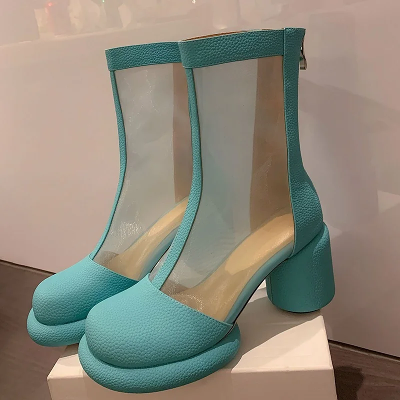 2022 Summer Fashion Thick Heels Breathable Mesh High Platform Ankle Shoes Ladies Thick Sole Hollow Casual Sandals Boots
2022 Summer Fashion Thick Heels Breathable Mesh High Platform Ankle Shoes Ladies Thick Sole Hollow Casual Sandals Boots