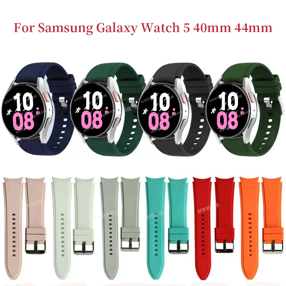 Изогнутый силиконовый спортивный браслет для Samsung Galaxy Watch 5 40 мм 44 мм/Watch 4 Classic 46 мм 42 мм, сменный ремешок для умных часов 
Изогнутый силиконовый спортивный браслет для Samsung Galaxy Watch 5 40 мм 44 мм/Watch 4 Classic 46 мм 42 мм, сменный ремешок для умных часов
