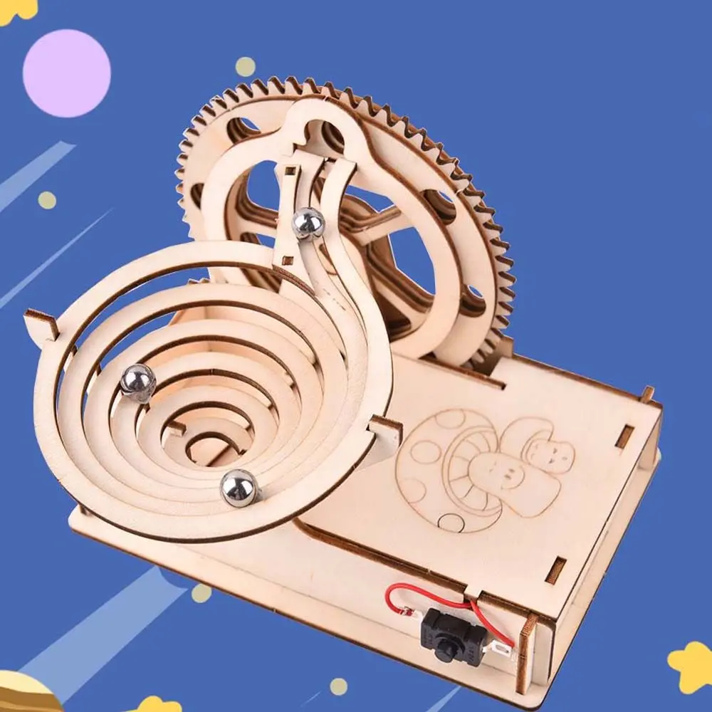 Science Physics Toy Model Kits Circulating slide Steel ball slide Wooden Toy Assembly Model 3D Puzzle Wooden Puzzle
Science Physics Toy Model Kits Circulating slide Steel ball slide Wooden Toy Assembly Model 3D Puzzle Wooden Puzzle