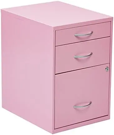 Heavy Duty 3-Drawer Metal File Cabinet for Standard Files and Office Supplies, Pink Finish
Heavy Duty 3-Drawer Metal File Cabinet for Standard Files and Office Supplies, Pink Finish