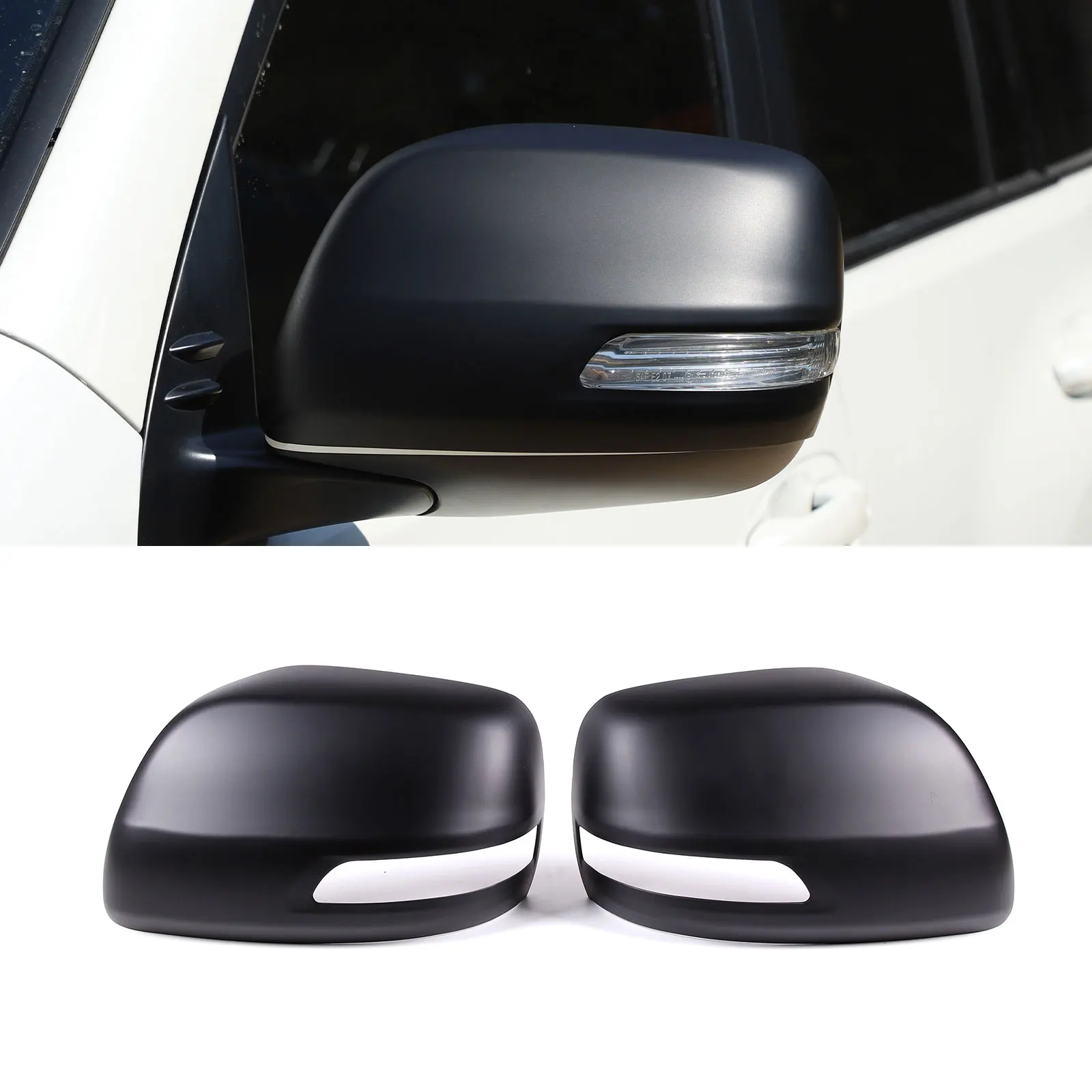 Для Toyota Land Cruiser Prado FJ150 150 10-18, автомобильная внутренняя дверная панель, Декоративная полоса, каркасная наклейка, ABS Матовый черный комплект LHD