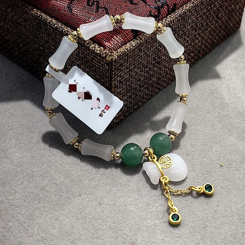 Hangzhou Xiangji Natural White Jade Bamboo Knot Money Festival Expert Strings Female Friends Small Group Bracelets Gifts
Hangzhou Xiangji Natural White Jade Bamboo Knot Money Festival Expert Strings Female Friends Small Group Bracelets Gifts