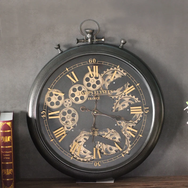 Retro American Wall Clock Living Room European Silent Large Creative Gear Clock Decorative Metal Wall Clock
Retro American Wall Clock Living Room European Silent Large Creative Gear Clock Decorative Metal Wall Clock