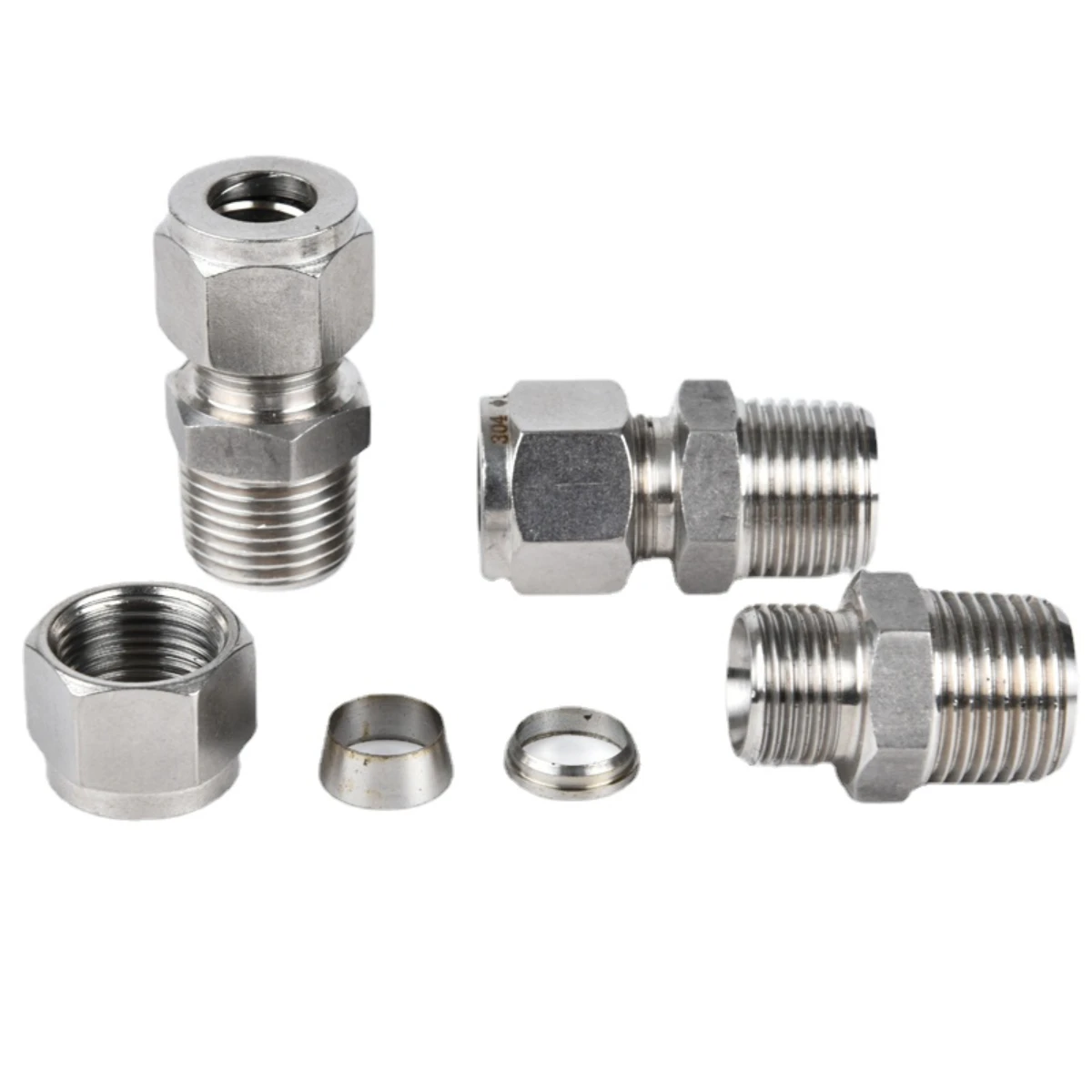 

1/8" 1/4" 3/8" 1/2" NPT Male x 3 4 6 8 10 12 14 16 18 20mm OD 316 Stianless Steel Pipe Fitting Compression Tube Union Connector