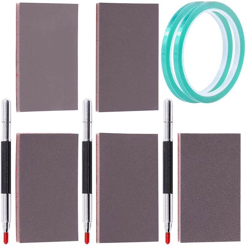 10Pcs Scribe Tool Engraver Pen with Carving Guide Line Scribing Tape and Sanding Sponges Set for Polishing,Glass,Ceramic
10Pcs Scribe Tool Engraver Pen with Carving Guide Line Scribing Tape and Sanding Sponges Set for Polishing,Glass,Ceramic