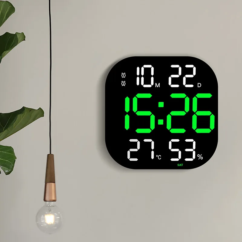 LED Digital Wall Clock Large Screen Temperature Date Day Display Electronic LED Clock with Remote Control Living Room Decoration
LED Digital Wall Clock Large Screen Temperature Date Day Display Electronic LED Clock with Remote Control Living Room Decoration