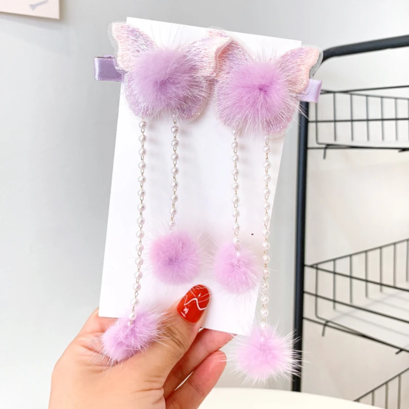 Hairball Butterfly Children's Pair Hair Clip Little Girl's Tassel Ribbon Hair Adornment Cute Hanfu Headdress Baby Accessories
Hairball Butterfly Children's Pair Hair Clip Little Girl's Tassel Ribbon Hair Adornment Cute Hanfu Headdress Baby Accessories