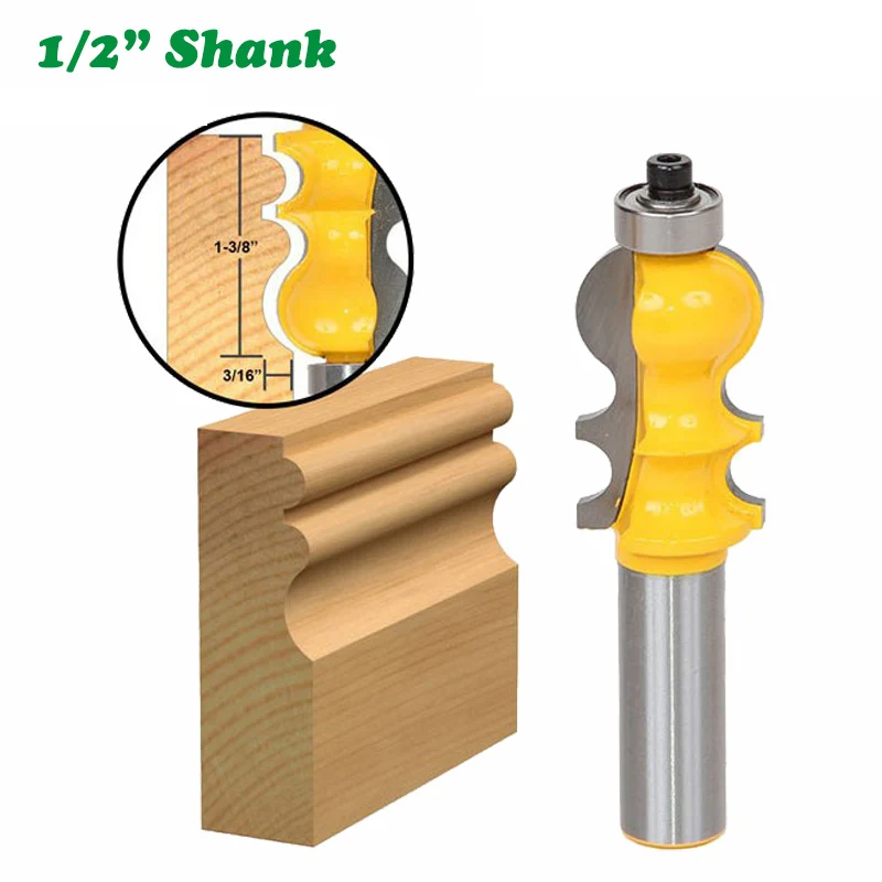 1PC 1/2" 12.7MM Shank Milling Cutter Wood Carving Casing & Base Molding Router Bit Special Moulding Bit Line Woodworking Cutter
1PC 1/2" 12.7MM Shank Milling Cutter Wood Carving Casing & Base Molding Router Bit Special Moulding Bit Line Woodworking Cutter