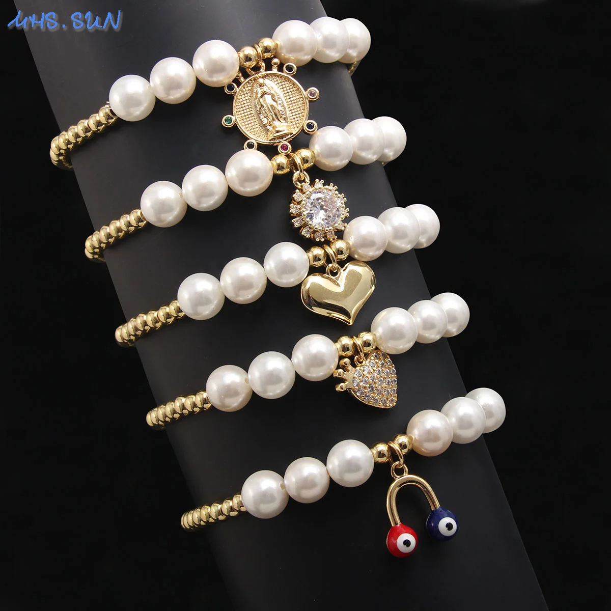 SUNSLL New Arrival Cross Flower Heart CZ Cubic Zircon Pearl Beads Bracelets Fashion Elegant Style Women Jewelry Gifts
SUNSLL New Arrival Cross Flower Heart CZ Cubic Zircon Pearl Beads Bracelets Fashion Elegant Style Women Jewelry Gifts