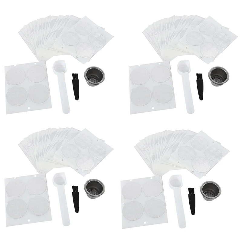 4 Pods 100 Seals Refillable Nespresso Coffee Capsule Reusable For Nespresso Machine Espresso Coffee Maker Cup Filter
4 Pods 100 Seals Refillable Nespresso Coffee Capsule Reusable For Nespresso Machine Espresso Coffee Maker Cup Filter