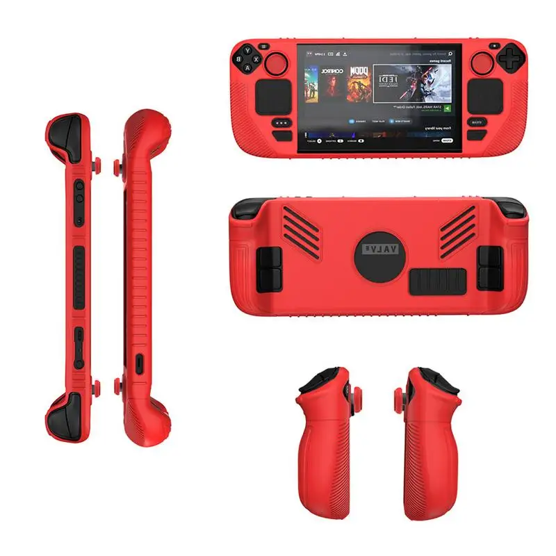 Soft Silicone Protection Cover ForSteam Deck Case Shell Controller Protector Anti-Scratch Shock Proof Frame Game Console Parts
Soft Silicone Protection Cover ForSteam Deck Case Shell Controller Protector Anti-Scratch Shock Proof Frame Game Console Parts
