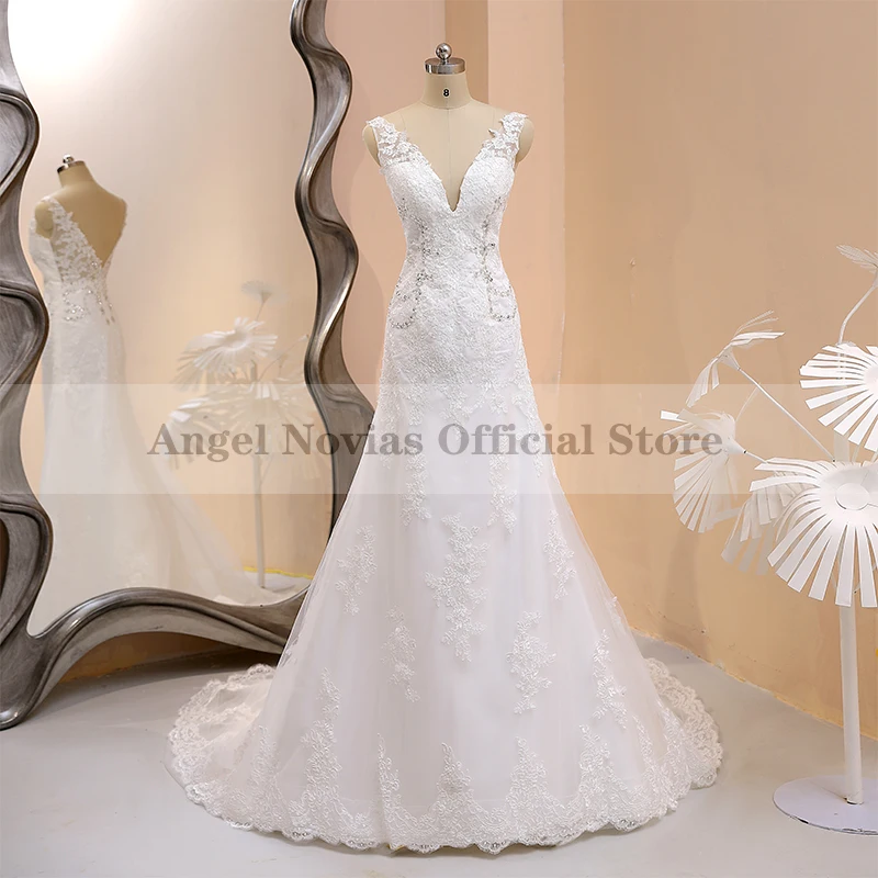 Женское свадебное платье со шлейфом It's yiiya, длинное платье цвета слоновой кости с V-образным вырезом и открытой спиной на лето 2019
Женское свадебное платье со шлейфом It's yiiya, длинное платье цвета слоновой кости с V-образным вырезом и открытой спиной на лето 2019