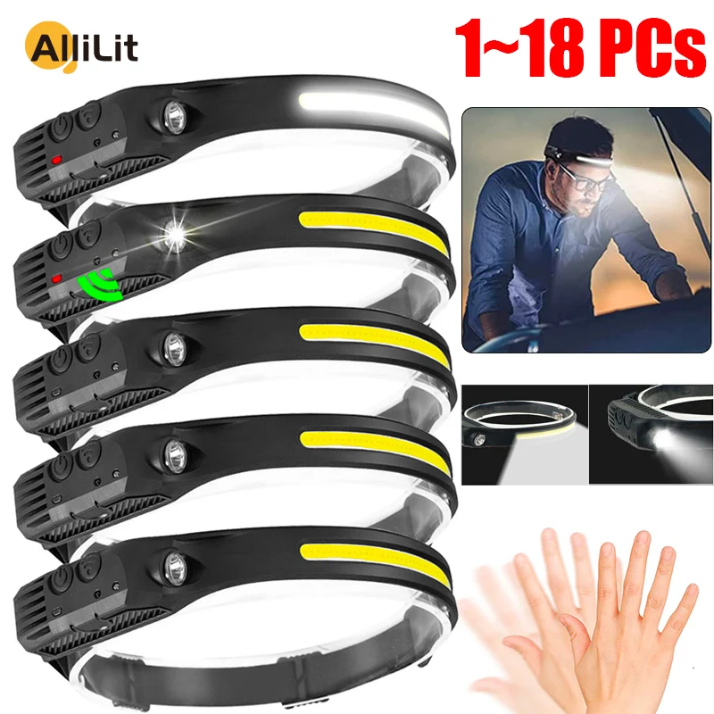 LED Induction Headlamp Camping Fishing USB Rechargeable Headlight Flashlight 18650 Built-in Battery Torch Outdoor Lantern
LED Induction Headlamp Camping Fishing USB Rechargeable Headlight Flashlight 18650 Built-in Battery Torch Outdoor Lantern