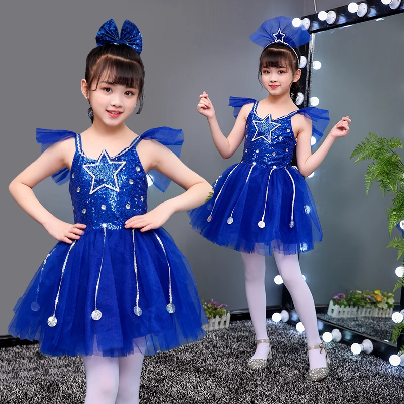 Latin dance costume for children girls Dance dress blue Shaggy dress for girls performance dress gauze dress
Latin dance costume for children girls Dance dress blue Shaggy dress for girls performance dress gauze dress