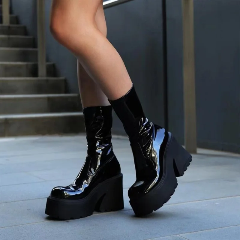 Женские ботильоны из натуральной кожи на платформе, зимние ботинки до середины икры, Размеры 35-44
Женские ботильоны из натуральной кожи на платформе, зимние ботинки до середины икры, Размеры 35-44