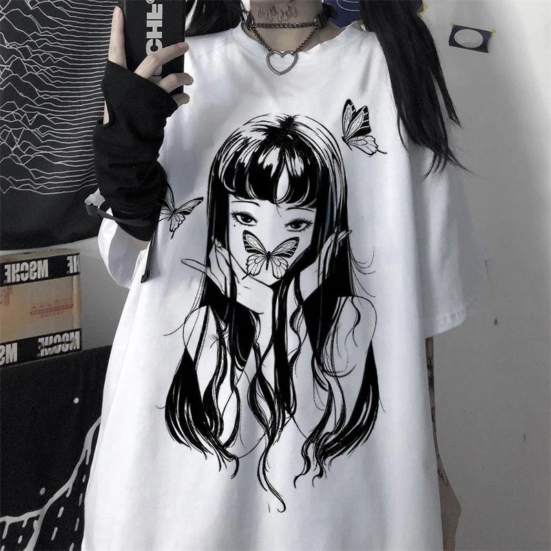Junji Ito Tomie Shintaro Kago Gothic Clothes Graphic T Shirts Women Clothing Summer Clothes For Women T Shirt Short Sleeve Tees
Junji Ito Tomie Shintaro Kago Gothic Clothes Graphic T Shirts Women Clothing Summer Clothes For Women T Shirt Short Sleeve Tees