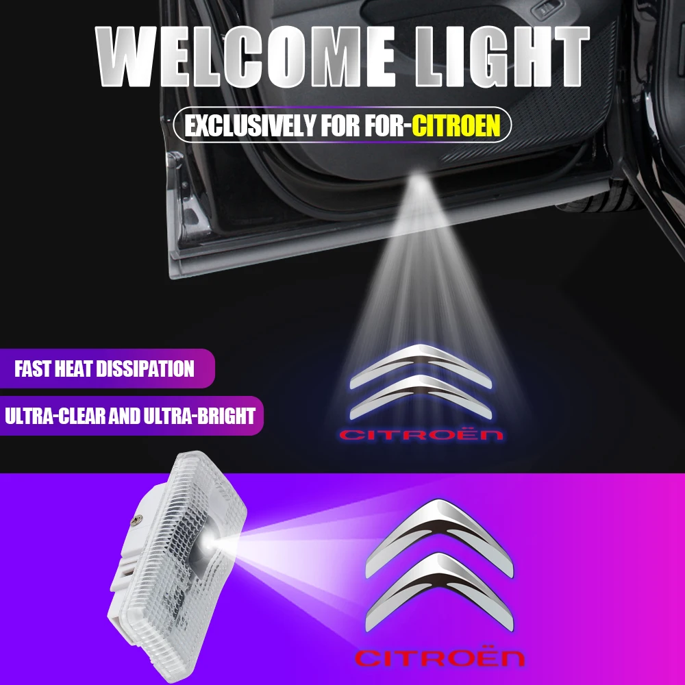 2pcs Car Door Badge Shadow Laser Projector Welcome LED Light Decor Accessories For Citroen C1 C3 C4 C4L C5 C6 VTS C-ELYSEE
2pcs Car Door Badge Shadow Laser Projector Welcome LED Light Decor Accessories For Citroen C1 C3 C4 C4L C5 C6 VTS C-ELYSEE