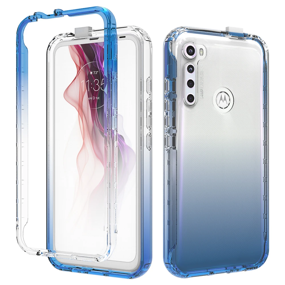 Case For Motorola One Fusion + Moto G9 Play E7 Plus E7i Power Full Protection Hard PC + Soft TPU Gradient Color Phone Cover
Case For Motorola One Fusion + Moto G9 Play E7 Plus E7i Power Full Protection Hard PC + Soft TPU Gradient Color Phone Cover