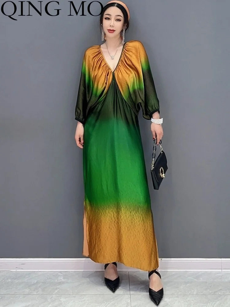 QING MO 2023 Spring Summer New Korean Version Halo Dyed Waist V-Neck Shows Thin Dress Temperament For Women Dress ZXF2042
QING MO 2023 Spring Summer New Korean Version Halo Dyed Waist V-Neck Shows Thin Dress Temperament For Women Dress ZXF2042