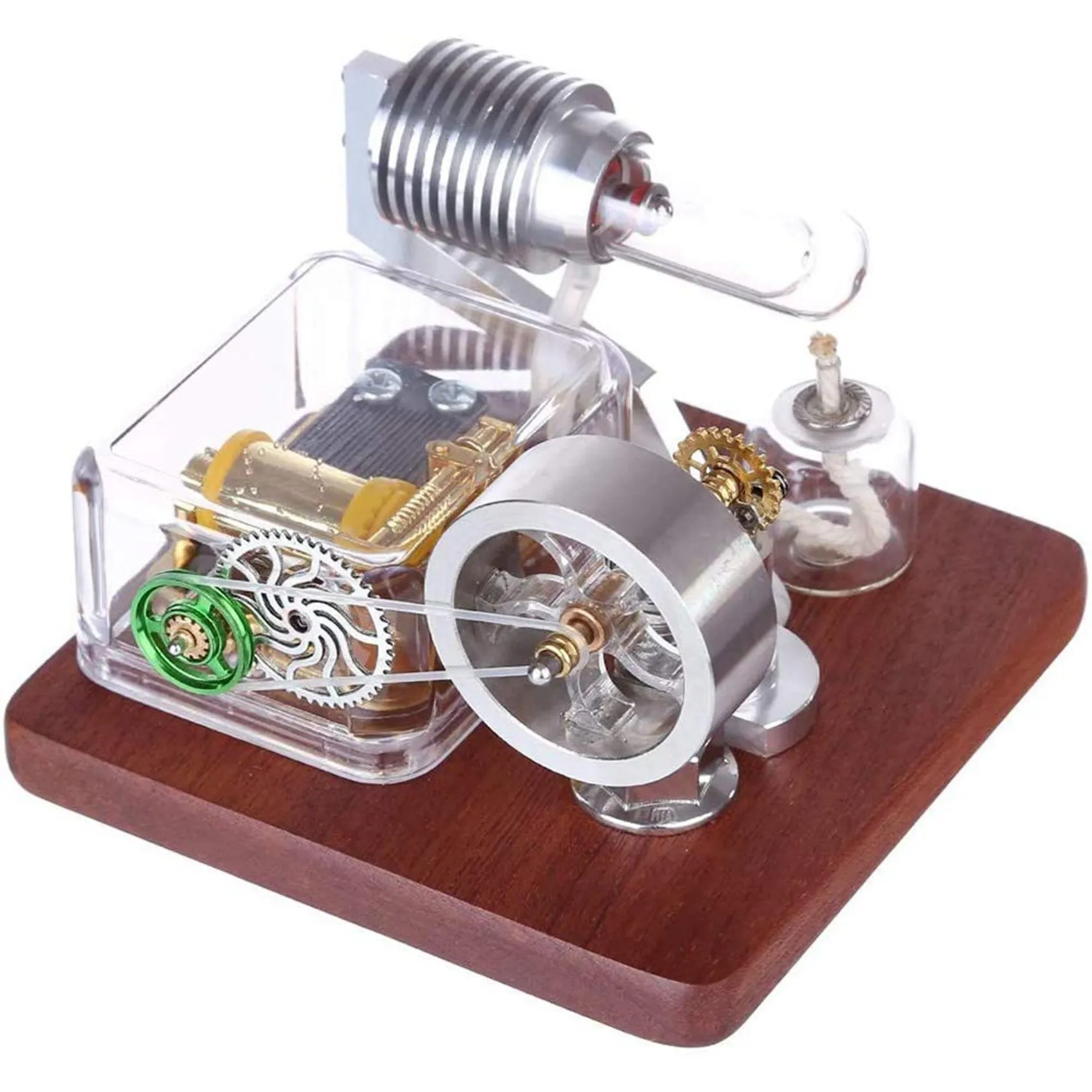 Stirling Engine Model Rotating Mechanical Music Box Science Experiment Engine Toy Physics Steam Power Toy Design
Stirling Engine Model Rotating Mechanical Music Box Science Experiment Engine Toy Physics Steam Power Toy Design