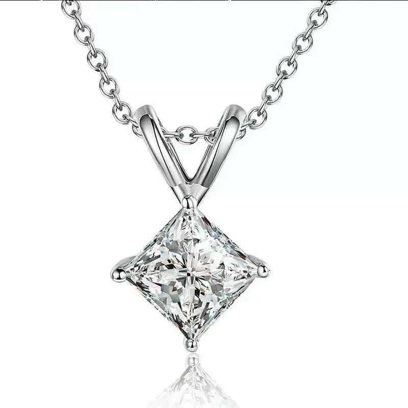1ct Square Diamond Pendant Sterling Silver Female Cubic Zirconia Necklace Women Birthday Gift Wedding Engagement Fine Jewelry
1ct Square Diamond Pendant Sterling Silver Female Cubic Zirconia Necklace Women Birthday Gift Wedding Engagement Fine Jewelry