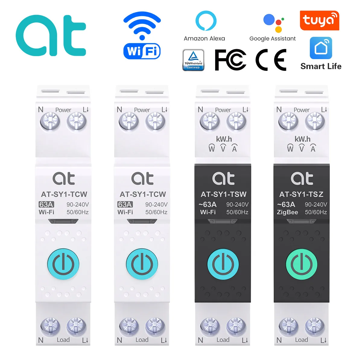 Автоматический выключатель ATELE TUYA WIFI 1P 50A 63A
Автоматический выключатель ATELE TUYA WIFI 1P 50A 63A