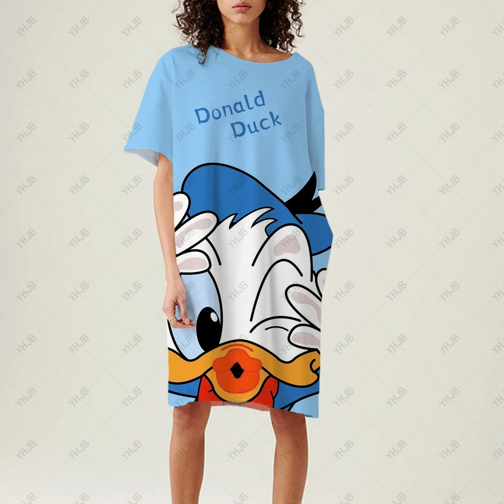 Disneyland Cute Donald Duck Casual Loose Snow White T Shirt Dress Women O Neck Mini Dress Short Sleeve Basic Robe Vestido
Disneyland Cute Donald Duck Casual Loose Snow White T Shirt Dress Women O Neck Mini Dress Short Sleeve Basic Robe Vestido