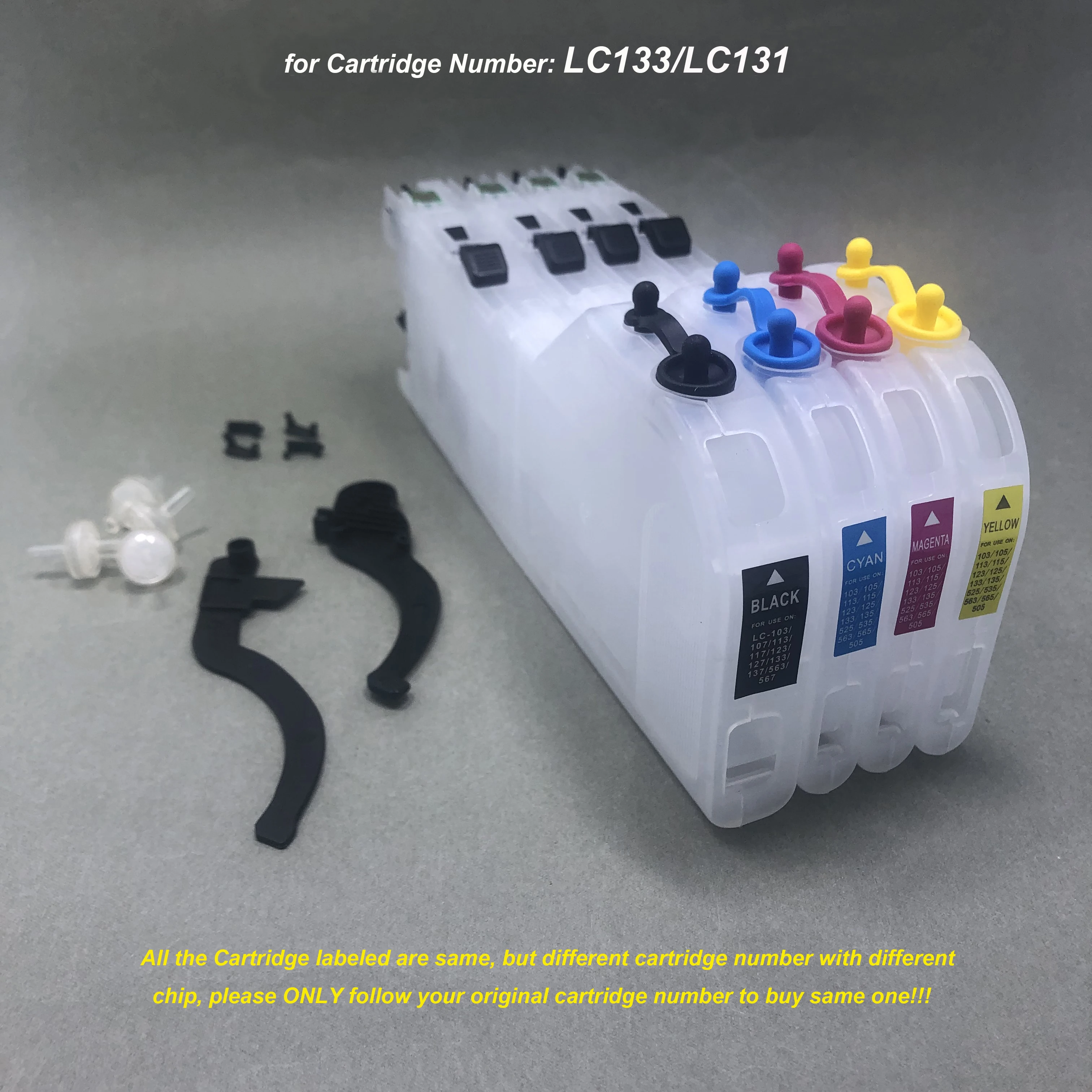 LC133 LC131 Long Refillable Ink Cartridge for Brother DCP-J152W DCP-J552W DCP-J752W DCP-J172W MFC-J870DW MFC-J650DW MFC-J470DW
LC133 LC131 Long Refillable Ink Cartridge for Brother DCP-J152W DCP-J552W DCP-J752W DCP-J172W MFC-J870DW MFC-J650DW MFC-J470DW
