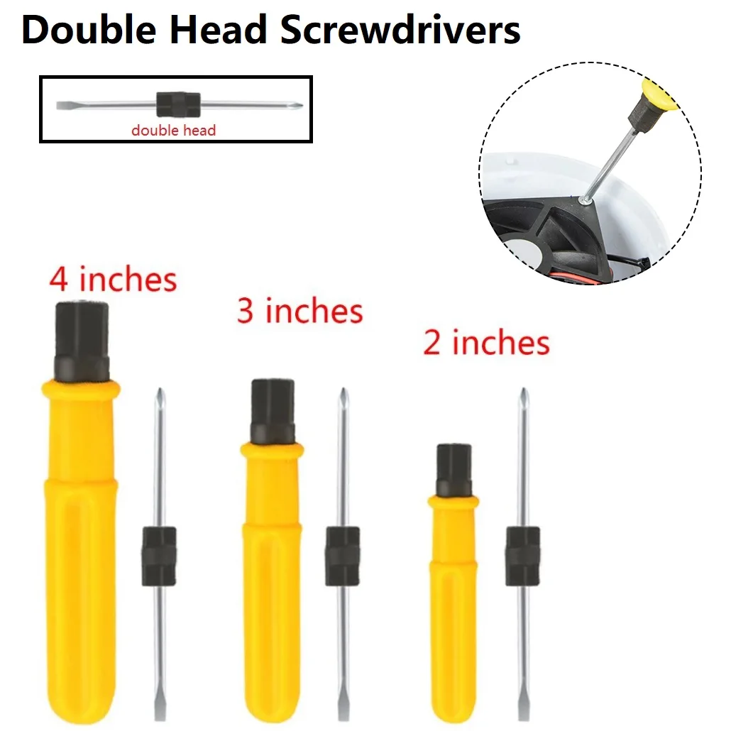 Dual-purpose Slotted Cross Screwdriver Double Head Screwdriver 2 Inch/3 Inch/4 Inch Home Garden Hand Tool Workshop Equipment
Dual-purpose Slotted Cross Screwdriver Double Head Screwdriver 2 Inch/3 Inch/4 Inch Home Garden Hand Tool Workshop Equipment
