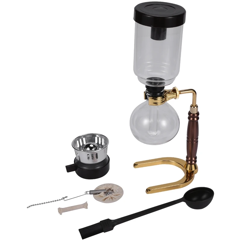 Japanese Style Siphon Coffee Maker Tea Siphon Pot Vacuum Coffee Maker Glass Type Coffee Machine Filter 3 Cups Gold
Japanese Style Siphon Coffee Maker Tea Siphon Pot Vacuum Coffee Maker Glass Type Coffee Machine Filter 3 Cups Gold