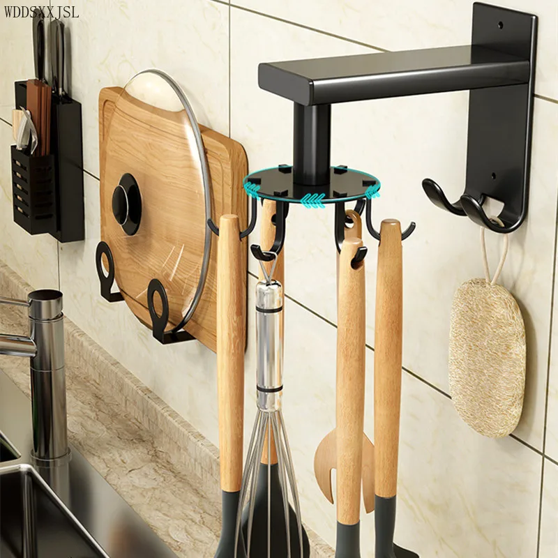 WDDSXXJSL wall-mounted rotatable storage rack bathroom accessories kitchen supplies spatula spoon hook detachable waterproof
WDDSXXJSL wall-mounted rotatable storage rack bathroom accessories kitchen supplies spatula spoon hook detachable waterproof