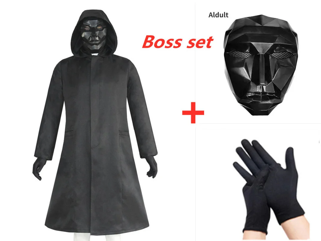 Squid Game Boss Costume Squidgame Villain Person In Charge Uniform Set Round Six Hwang Jun-ho Elder Brother Role Play Mask
Squid Game Boss Costume Squidgame Villain Person In Charge Uniform Set Round Six Hwang Jun-ho Elder Brother Role Play Mask